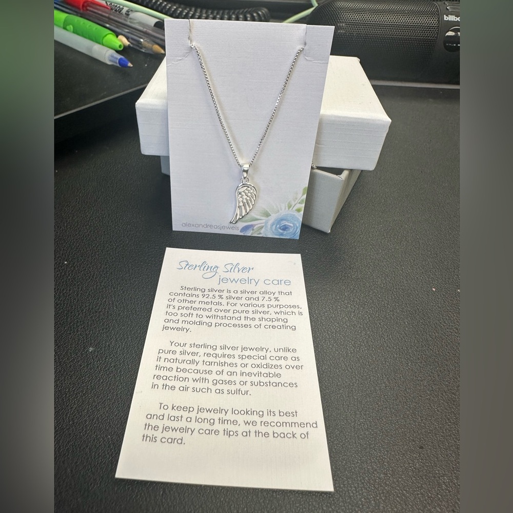 Silver Angel Wing Necklace